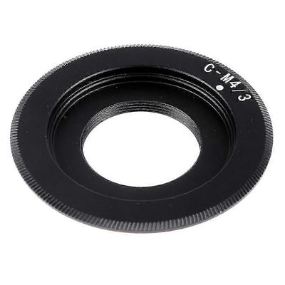 C-Mount to Micro Four Thirds -objektiivisovitin C/CS-kiinnitteisille objektiiveille MFT-kameran rungossa Musta