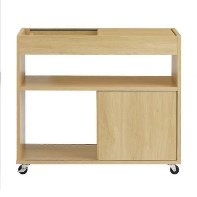 SoBuy NiinOsta FBT152-N, siirrettävä sohva sivupöytä päätypöytä Arkistokaapin säilytyskaappi liukuovella ja yläsäilytyslokerolla makuuhuoneen olohu...