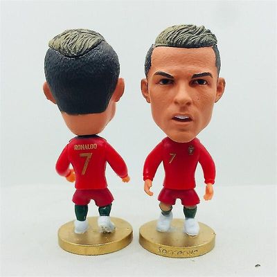 Qinfen Soccerwe 6.5cm Korkeus JalkapalloTähti Nukke Portugali 7 C. Ronaldo Luvut Punainen 2020