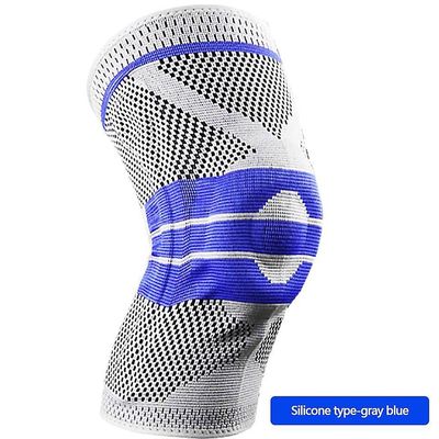 1Pcs silikone knæ pad skridsikker åndbar basketball vægtløftning foråret knæ støtte unisex professionel sport wrap 04 M
