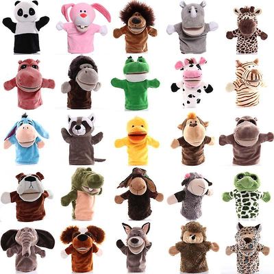 Sztlv 25cm Animal Hand Puppet Pedagogiske dukker Late Telling Story Doll Leketøy for barn Kid Fidget Leker Mus