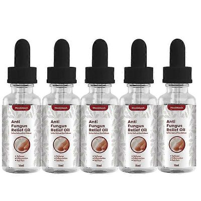 Antifungaalinen rauhoittava öljy Jalkojen hoitotyökalu Sisäinen kynsien korjaus Essence Pedikyyri Kynsien valkaisu Anti-sieni eteerinen öljy 5pcs