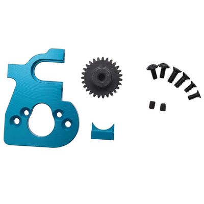 RC-automoottorin kiinnikkeen pidike moottorivaihteella Wltoys- 144001 124019 124018 RC-varaosien päivitystä varten AC Sininen