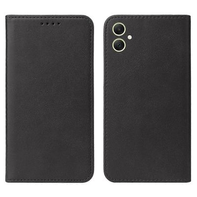Samsung Galaxy A05 magneettisesti suljettava nahkainen puhelinkotelo Musta