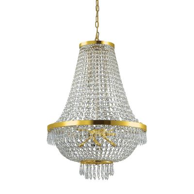 Ideal Lux Lighting Caesar 12 Light Pendant Light Gold, G9