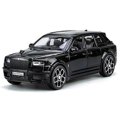 1:32 Rolls Royce Cullinan SUV Alloy Luxy Car Malli Painevalettu metalli leluauto Ajoneuvot Malli Simulointi Ääni ja valo Lasten lahja Musta