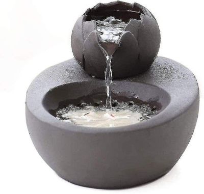 Kissan juomalähde, hiljainen kissan vesiannostelija keraaminen, musta