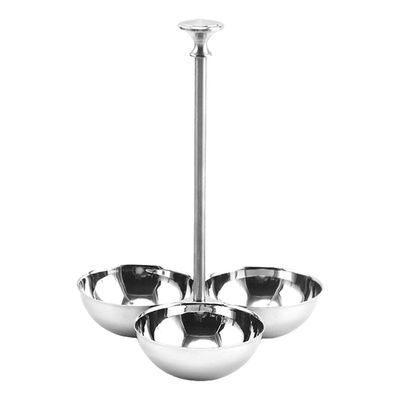 Ruostumattomat monikerroksiset maustepalvelimet sileillä vanteilla Välipalateline kulhoineen Ihanteellinen buffet-piknikille ja matkoille Tyyli B