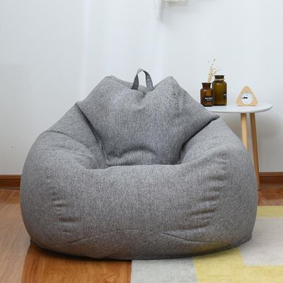Helt ny ekstra stor bønne bag stoler sofa sofa cover innendørs lat solseng for voksne barn hotsale! Grå 100 * 120cm