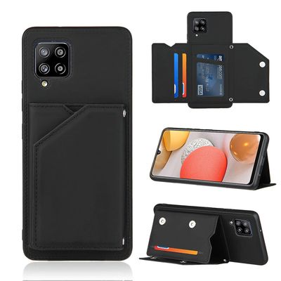 Gangxun Sag til Samsung Galaxy A42 5g Vintage Cuir Cover Læderetui Kofanger - Noir