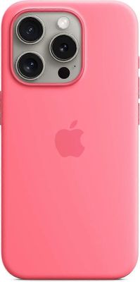 Apple iPhone 15 Pro silikonikotelo, jossa on MagSafe Vaaleanpunainen