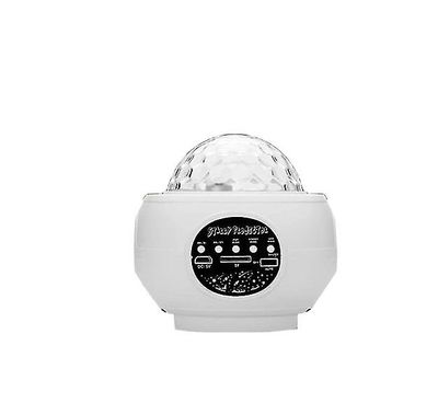 Mikasa Starry Sky Projektion Lampe Bluetooth Musik Fjernbetjening Starry Sky Light Vandmærke Projektor hvid