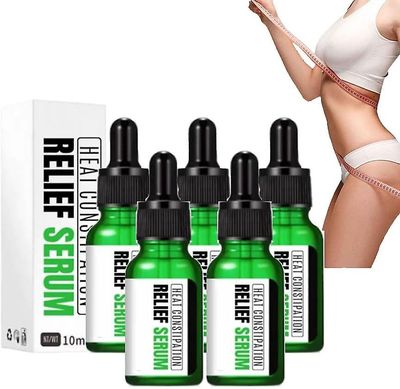 Hoh Heat forstoppelse lettelse serum, anti-cellulitt massasje olje for magen, serum for lindrende sunn fordøyelse fremmer forstoppelse 5 stk.