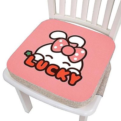 Baby Dining Pude Børn Øget Stol Pad Justerbar aftagelig højstol stol selepude siddestol til babypleje Heldig kanin Cushion-5cm