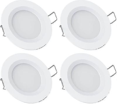 matkailuauton vene 12v 4 x led upotettavat kattovalaisimet, 3w 3200k himmennettävät täysalumiiniset alasvalot p20241126582