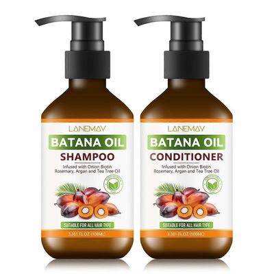 unbrand Batana Oil Shampoo ja hoitoaine hiusten kasvuun, ohenemista ehkäisevä ja syväkosteuttava puhdistaa ja auttaa vahvistamaan heikkoja ja haura...