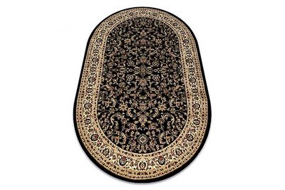 RugsX Tæppe ROYAL ADR ovalt design 1745 sort 150x250 cm