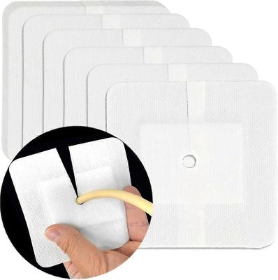 Syöttöputkityynyt 4 x 4 tuuman jaetut tyhjennysliimasiteet PD-katetri G-putket Kannet Dialyysitarvikkeet Gtube-tarvikkeet (30 kpl)