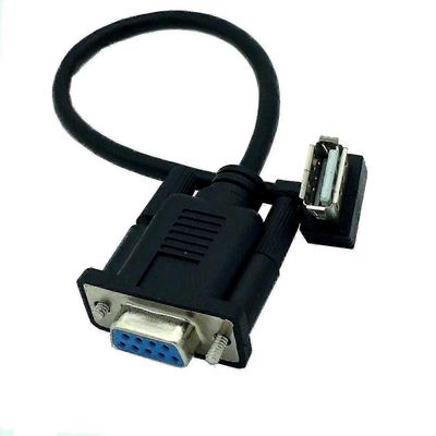 Rs232 DB9 9-nastainen naaras USB 2.0 A uros PLC -sarjakaapelisovittimen muunnin 8" tuuma 25cm jalkaa