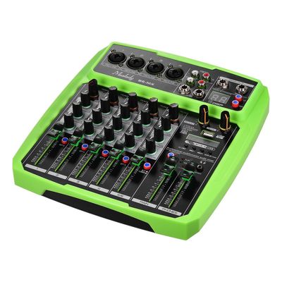 Allbestlife Muslady B6-mx Bærbar 6-kanals lydkort mixer lydmixer grøn eu plug