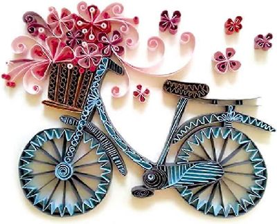Paper Quilling Kit Polkupyörän suunnittelu paperilla Quilling nauhat Työkalut Piirustus Paperi Quilling Setti lapsille Aikuiset DIY Käsintehty taid...