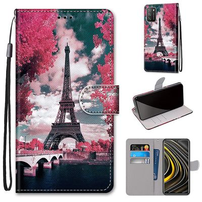 Foxdock Etui til Xiaomi Poco M3 Eiffel i efteråret mobildæksel