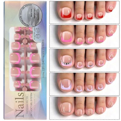 120kpl ranskalainen geeli varpaankynsi vinkkejä Ranskalaiset vinkit Paina kynnet 12 kokoa Tekokynnet Tekovarvaskynsi Puettavat vinkit kynsitaiteese...