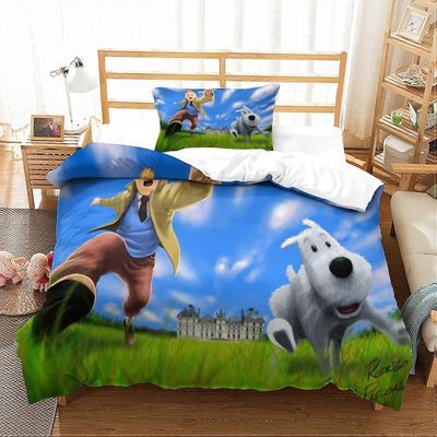 Kerota 3D Tinttien seikkailut Pussilakanan kansielokuvajuliste, Vuodevaatteet lapsille Pojat Vuodevaatteet Peittosetti, Muotitrendit Teema Koristee...