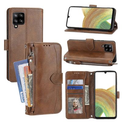 Kotelo Samsung Galaxy A42 5g Pu nahkainen vetoketjullinen kortin pidike Lompakko magneettinen suljin yhteensopiva Samsung Galaxy A42 5G -kotelon ka...