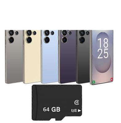 4G-verkko 8-ytiminen/4-ytiminen S25-älypuhelin 6,8 tuuman suuri näyttö kasvojentunnistuksella 64+4 Gt suuri muisti HD-matkapuhelin - yyds 64GB U3Ex...