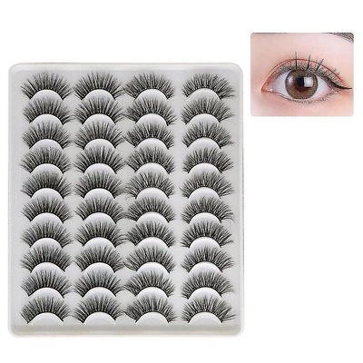 Coosilo 20 par 3d Mink Naturlig Tyk Falsk øjenvipper Øjenvipper Øjenvipper Makeup Extension