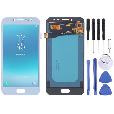 Tft LCD-skjerm for Galaxy J2 Pro (2018) J250f / ds med digitalisering Full montering (svart) Blå