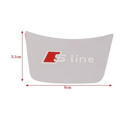 S linje 3D bilratt metallemblem merke klistremerke for A3 A4 A5 A7 Q3