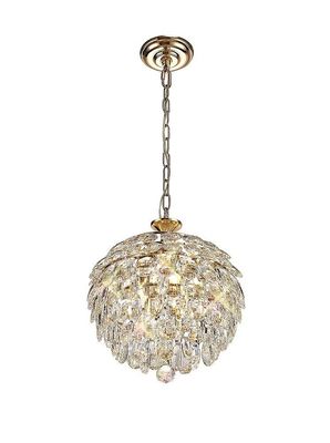 Inspired Lighting Coniston Loft Vedhæng, 3 Lys E14, Fransk Guld, Krystal