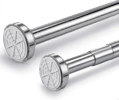 Ruostumattomasta teräksestä valmistettu teleskooppitanko 150 cm-260 cm jatkettavissa, suihkuverhotanko ilman porausta, kiristystanko säädettävissä ...