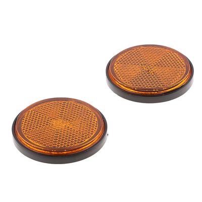 3x2 stykker runde reflekser universelle for motorsykkel atv dirt bike orange