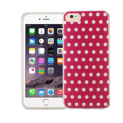 König Mobiltelefonetui til Apple iPhone SE 2020 Polka Dot Pink Case Cover Motif Slim Case