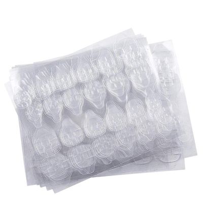 Fruushop 10 ark (240pcs) dobbeltsidig spiker lim klistremerke falsk spiker lim gel gel tape 1Set