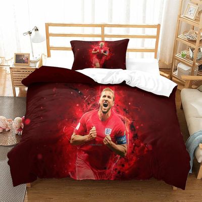 Harry Kane pussilakanasetti King Size 3D Football Superstar Painettu koristeellinen vuodevaatteet Peitto Peitto Vuodevaatteet Setit Lohduttaja Pääl...