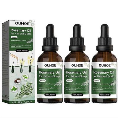 1-3x OUHOE hiustenhoito rosmariiniöljy hiustenhoito vahva ja kova hiusten kiinnityksen ehkäisy 50ml 1PC
