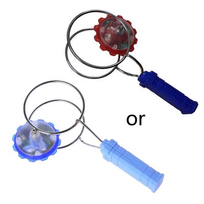 Magnetic Gyro Wheel Magic Spinning Led Fargerike Light Gyro Yoyo Leker Kids Gaver Blå