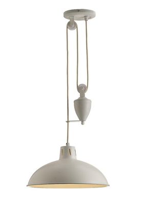Inspired Lighting Wellington Remskive System Dome Loft Vedhæng E27 Matt White