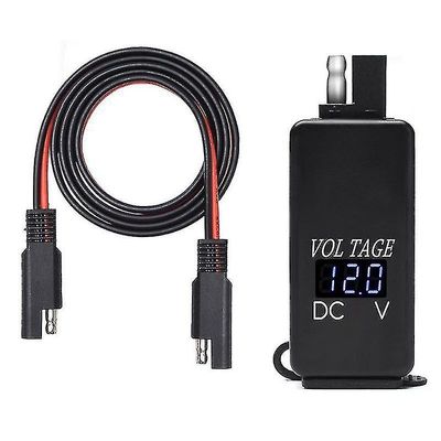 Til USB-adapter med voltmeter motorcykel Hurtig frakoblingsstik med vandtæt dobbelt USB-oplader til
