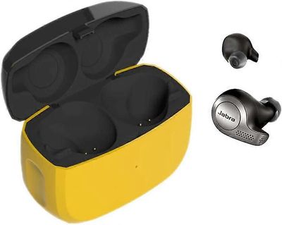 Vaihtolaturikotelon telinelakka YUYSAN Jabra Elite Active 65t / Elite 65t -nappikuulokkeille (kapasiteetti 500mah) (keltainen)