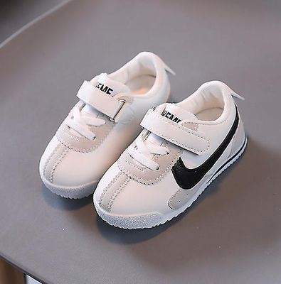 Langytx 2022 Nye Børne sneakers komfortable åndbare piger sko til drenge Classic Cortez Fashion Sport Baby løbesko Sort 30