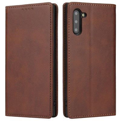 Samsung Note10 magnetisk mobiltelefon taske Brown