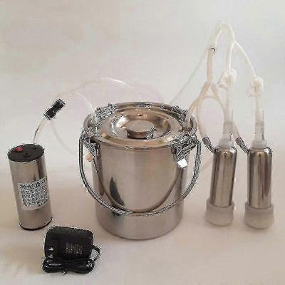 Kaksipäinen sähköinen lypsykone lampaille, vuohille, lehmille 5 litran tilavuudella ja tyhjiöimpulssipumpulla