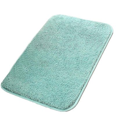 Eveltek Badeværelse tæpper Blød absorberende skridsikker fluffy tyk bademåtte til badekar Grøn 50CM*80CM