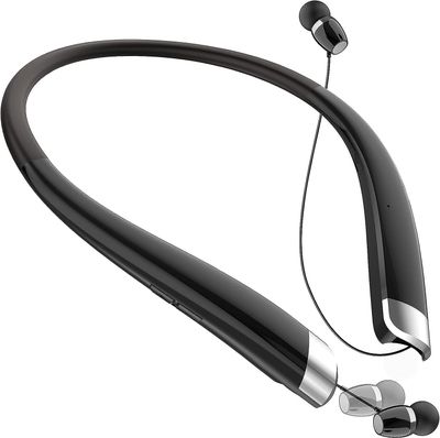 Nakkebånd uttrekkbare Bluetooth-hodetelefoner, trådløse hodetelefoner ørepropper Sport støyreduserende stereo øretelefoner med mikrofon for kjøring...
