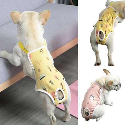 Pet Sanitær Bukser Justerbar Band Menstruasjon Shorts Vaskbar Hund Bleie Pet Fysiologiske Bukser For Innendørs Gul XL